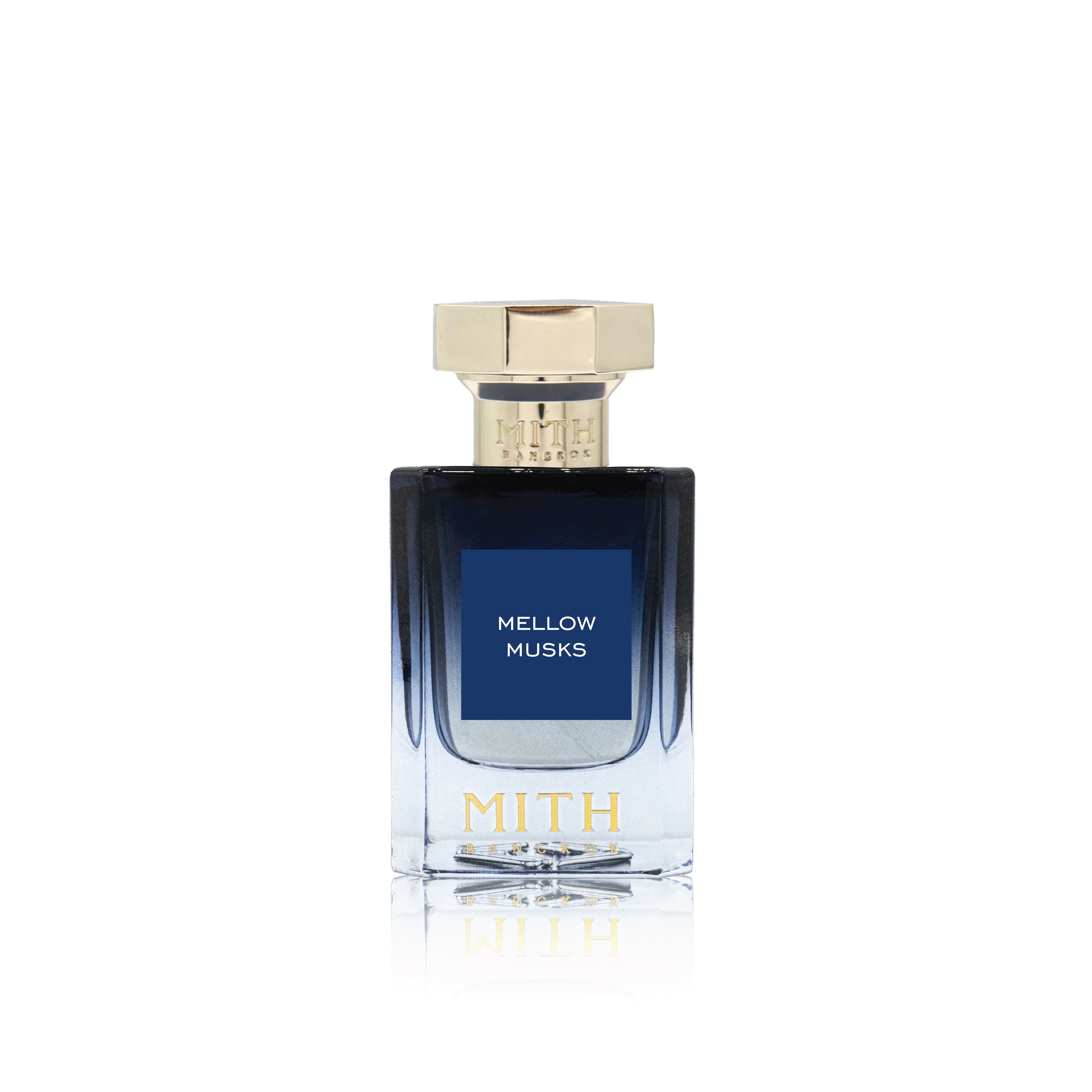 Mellow Musks perfume bottle, gentle musk fragrance