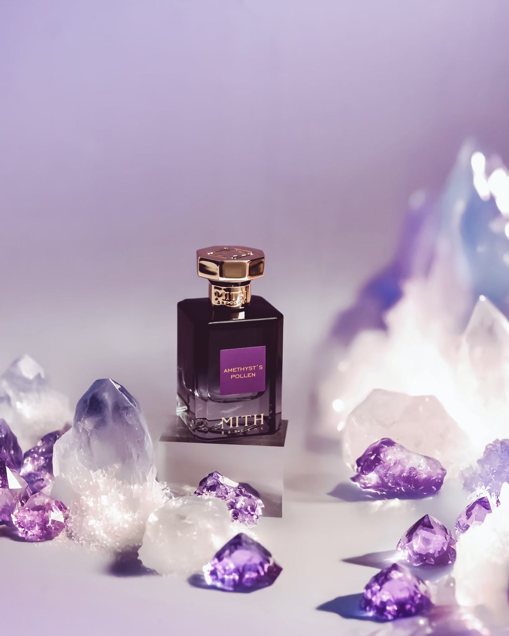 Amethyst's Pollen fragrance collection, mystical amethyst pollen scent