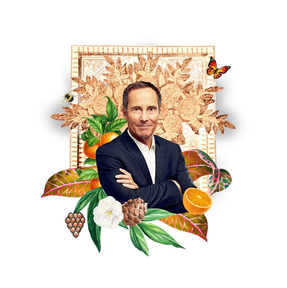 The Art of Mosaic Tiles fragrance design concept, colorful mosaic perfume