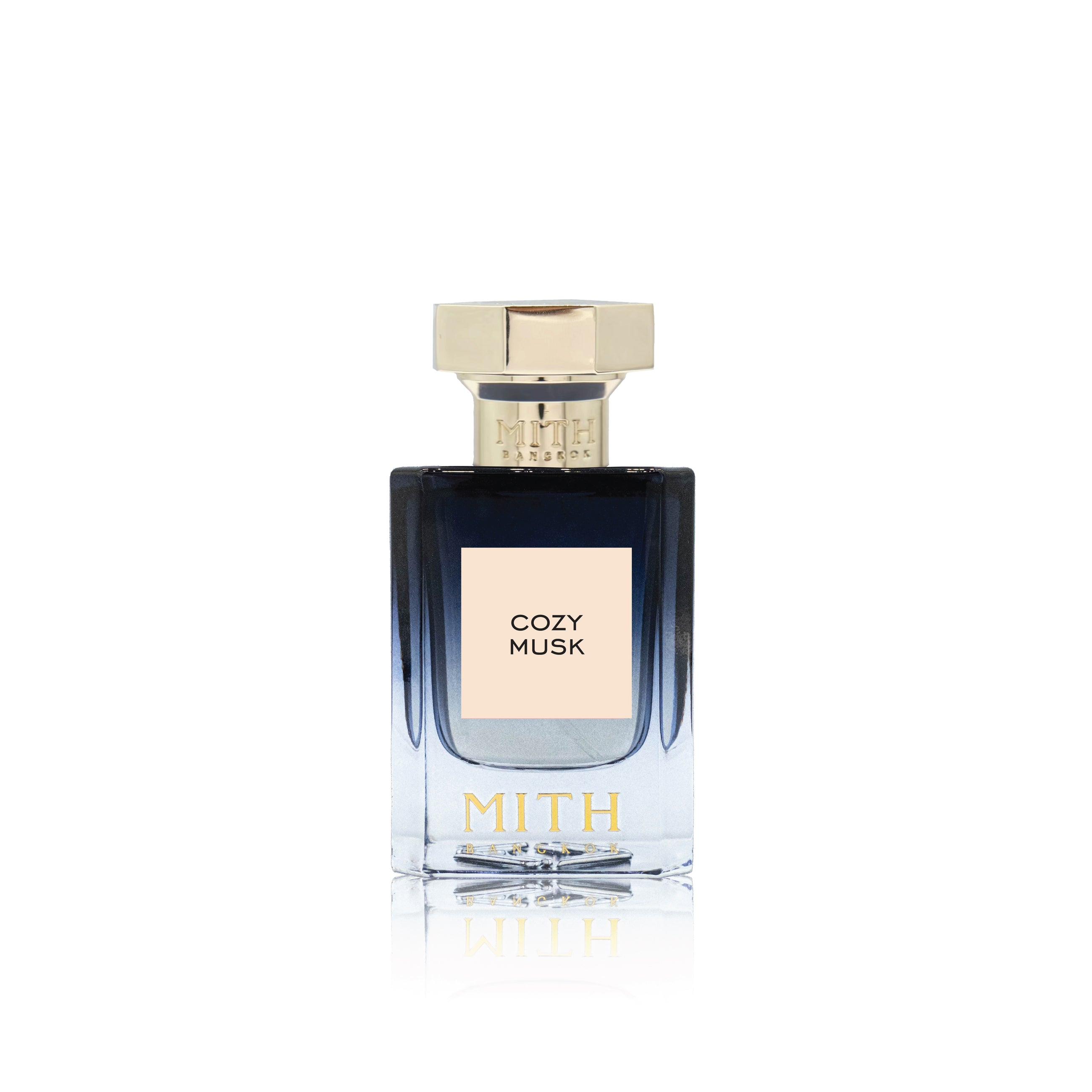 Cozy Musk perfume bottle, cozy and warm musk fragrance