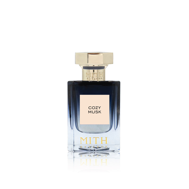 Cozy Musk perfume bottle, cozy and warm musk fragrance