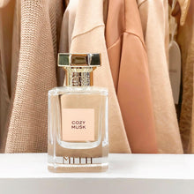 Cozy Musk fragrance lifestyle image, warm comforting musk scent