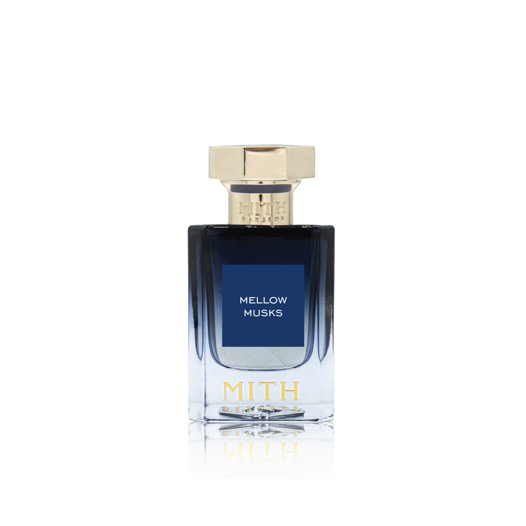 Mellow Musks perfume bottle, gentle musk fragrance