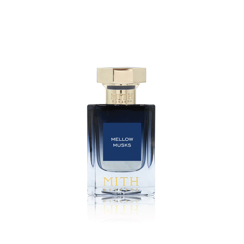 Mellow Musks perfume bottle, gentle musk fragrance