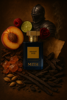 Knight Oud fragrance concept art, noble knight oud scent