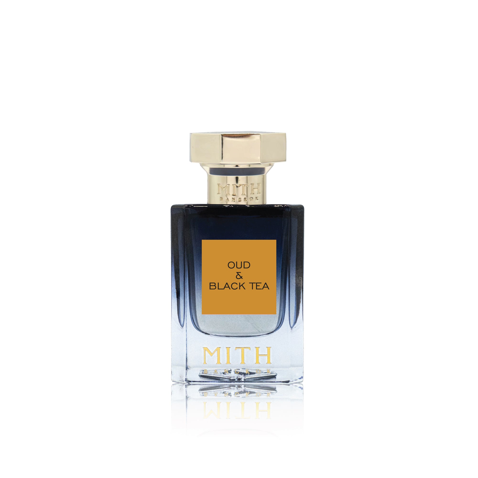 Oud & Black Tea perfume bottle, sophisticated oud and tea fragrance