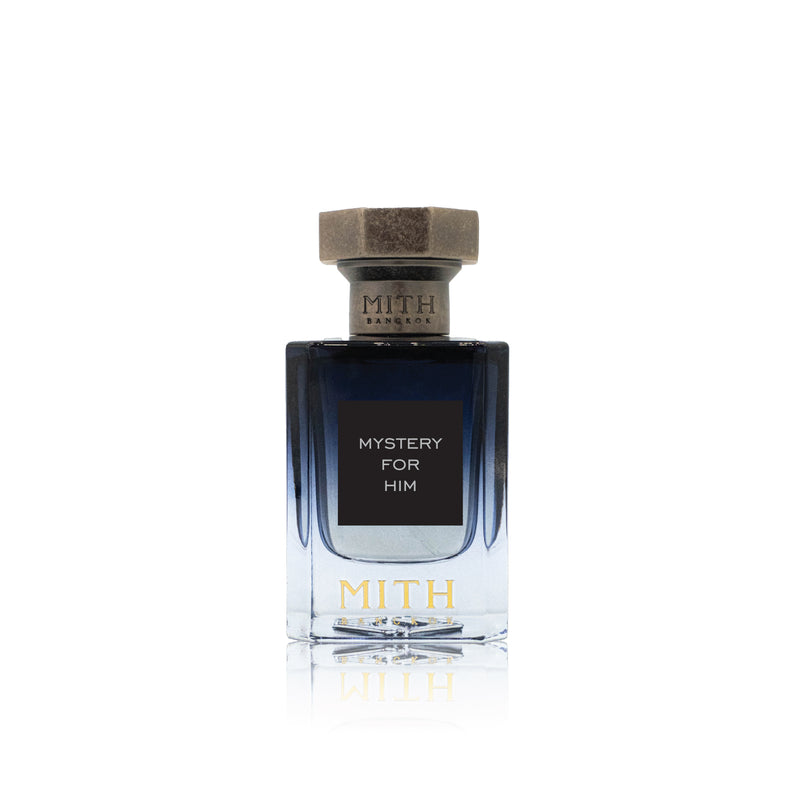 Mystery for Him perfume bottle, sophisticated scent for men