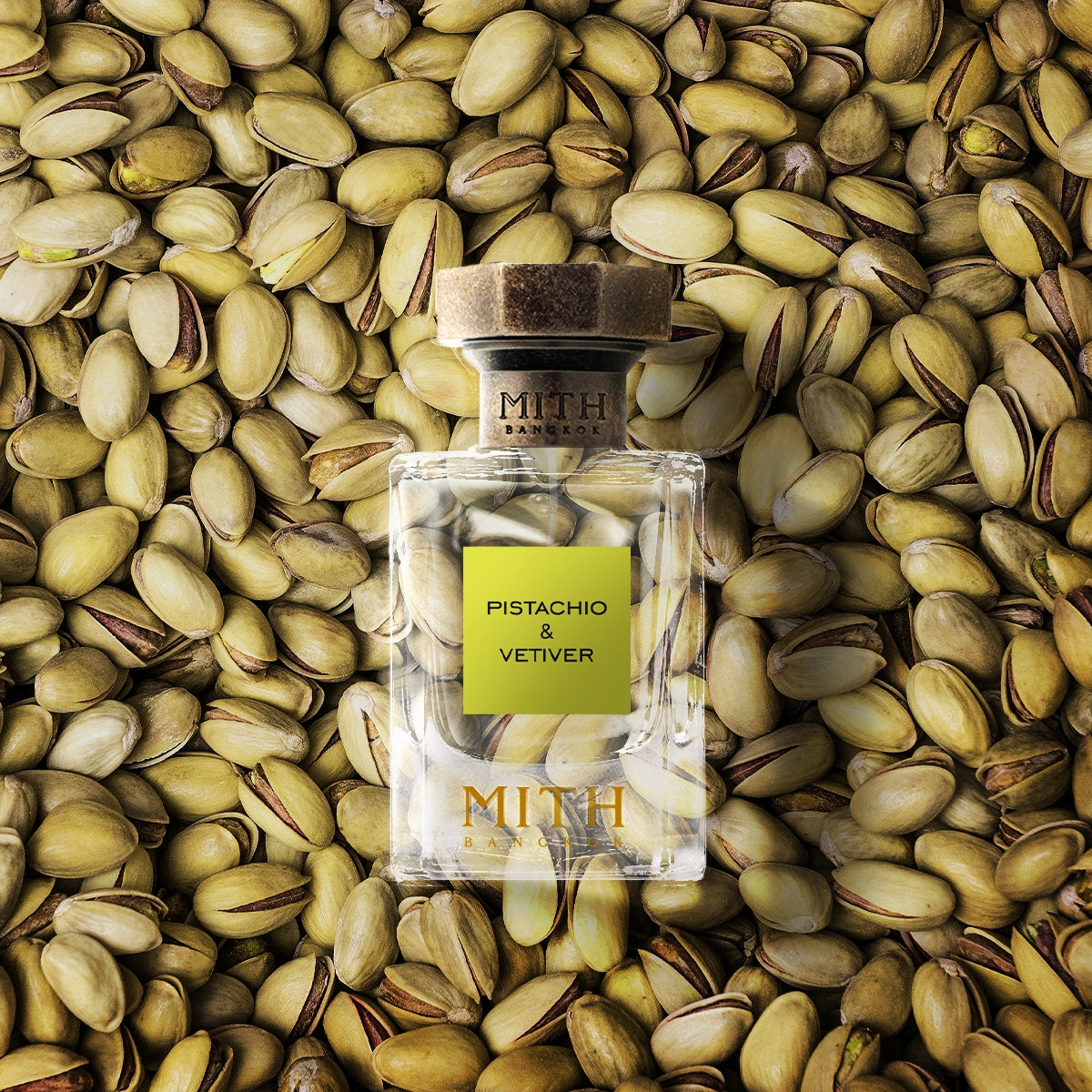 MITH Bangkok Pistachio & Vetiver Eau de Parfum bottle – niche fragrance by Villenel Fragrances