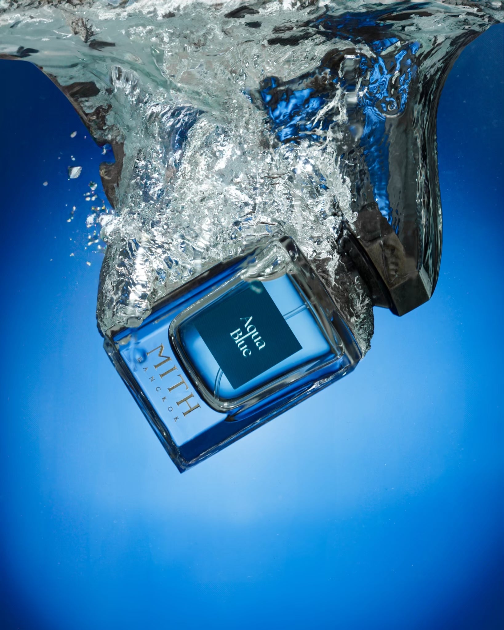 MITH Bangkok Aqua Blue Eau de Parfum bottle – niche fragrance by Villenel Fragrances