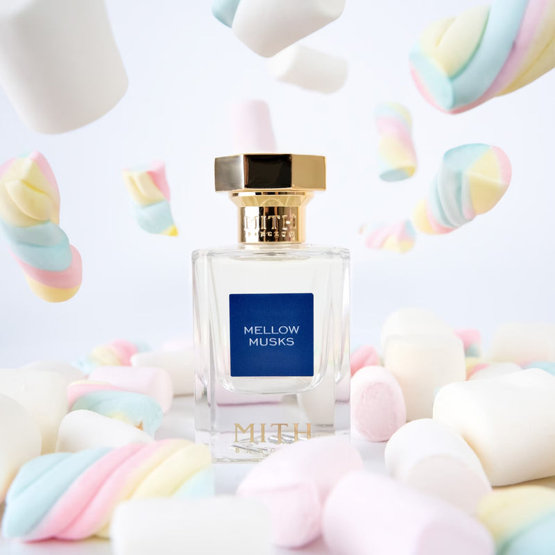 Mellow Musks fragrance collection, soft musk scent blend