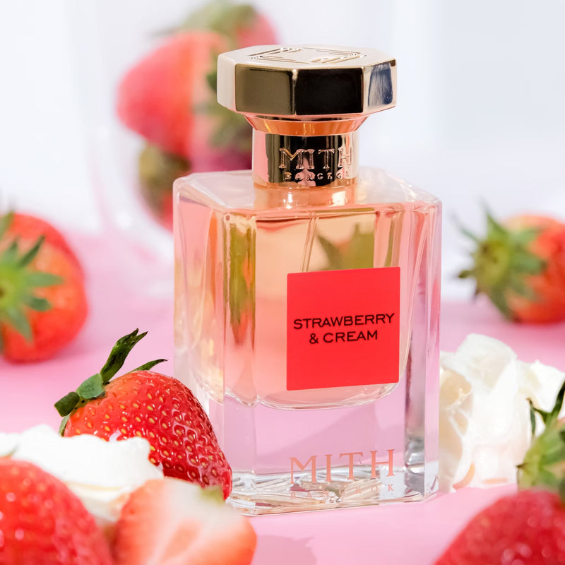 Strawberry and Cream fragrance collection, sweet fruity scent
